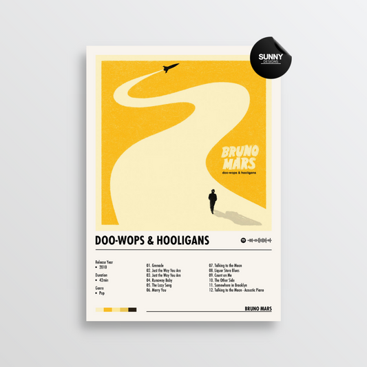 Bruno Mars Doo-Wops & Hooligans merch custom album cover poster music poster personalized gifts poster mockup poster template album posters for wall Sunny Designs Poster 