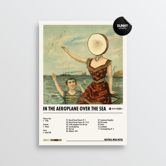 Neutral Milk Hotel In the Aeroplane Over the Sea merch custom album cover poster music poster personalized gifts poster mockup poster template album posters for wall Sunny Designs Poster 