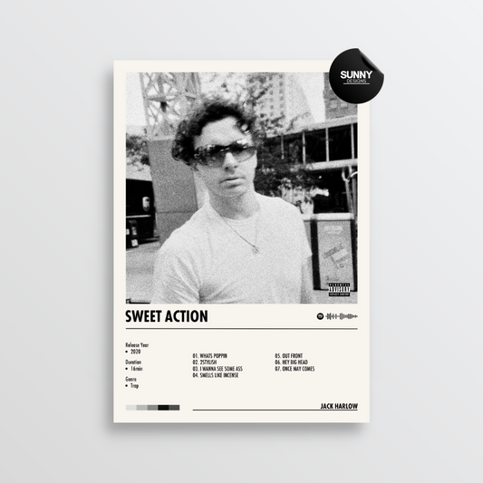 Jack Harlow Sweet Action merch custom album cover poster music poster personalized gifts poster mockup poster template album posters for wall Sunny Designs Poster 