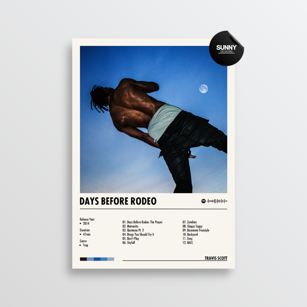 Days Before Rideo Travis Scott - Days Before Rodeo | Album Cover Poster – Sunny Designs ...
