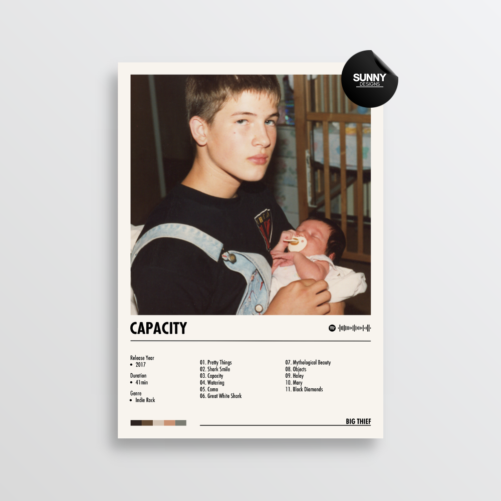 Big Thief Capacity merch custom album cover poster music poster personalized gifts poster mockup poster template album posters for wall Sunny Designs Poster
