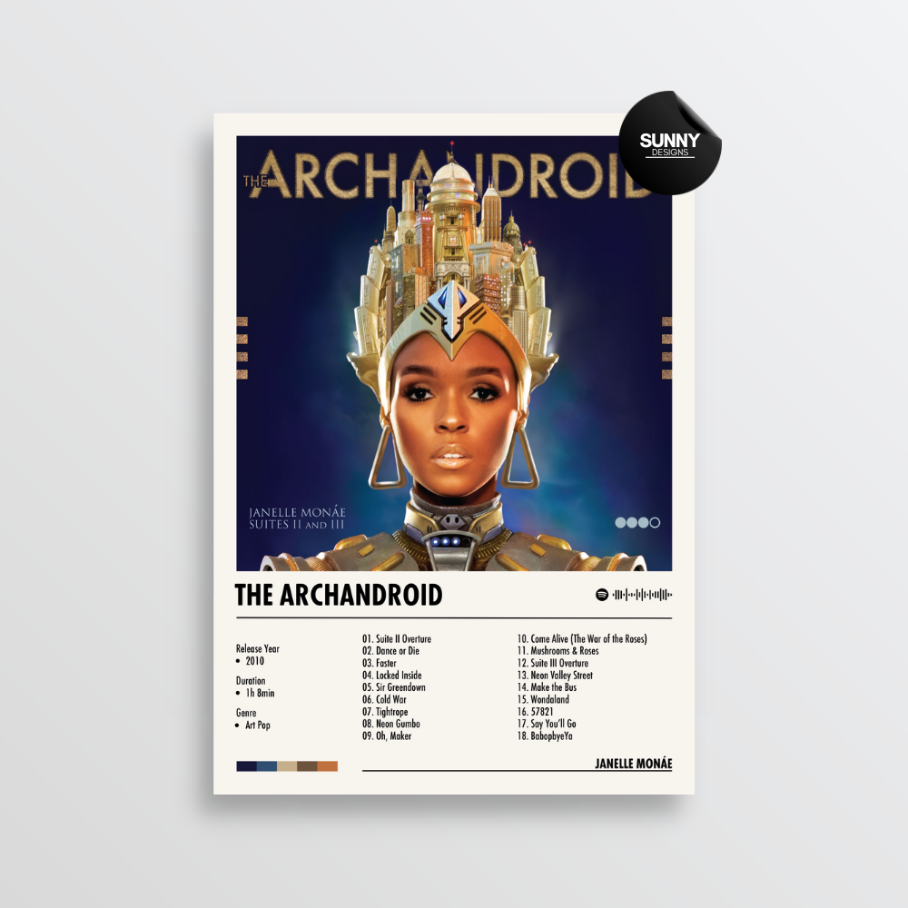 Film Archandroid Janelle Monáe - The Archandroid | Album Cover Poster – Sunny Designs ...