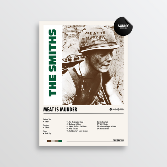 The Smiths Meat Is Murder merch custom album cover poster music poster personalized gifts poster mockup poster template album posters for wall Sunny Designs Poster
