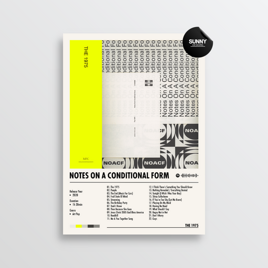 The 1975 Notes On A Conditional Form merch custom album cover poster music poster personalized gifts poster mockup poster template album posters for wall Sunny Designs Poster 