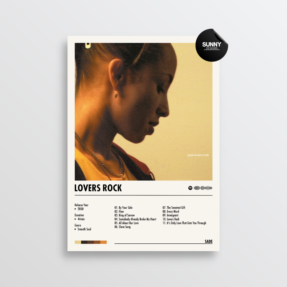Sade - Lovers Rock | Album Cover Poster – Sunny Designs Posters