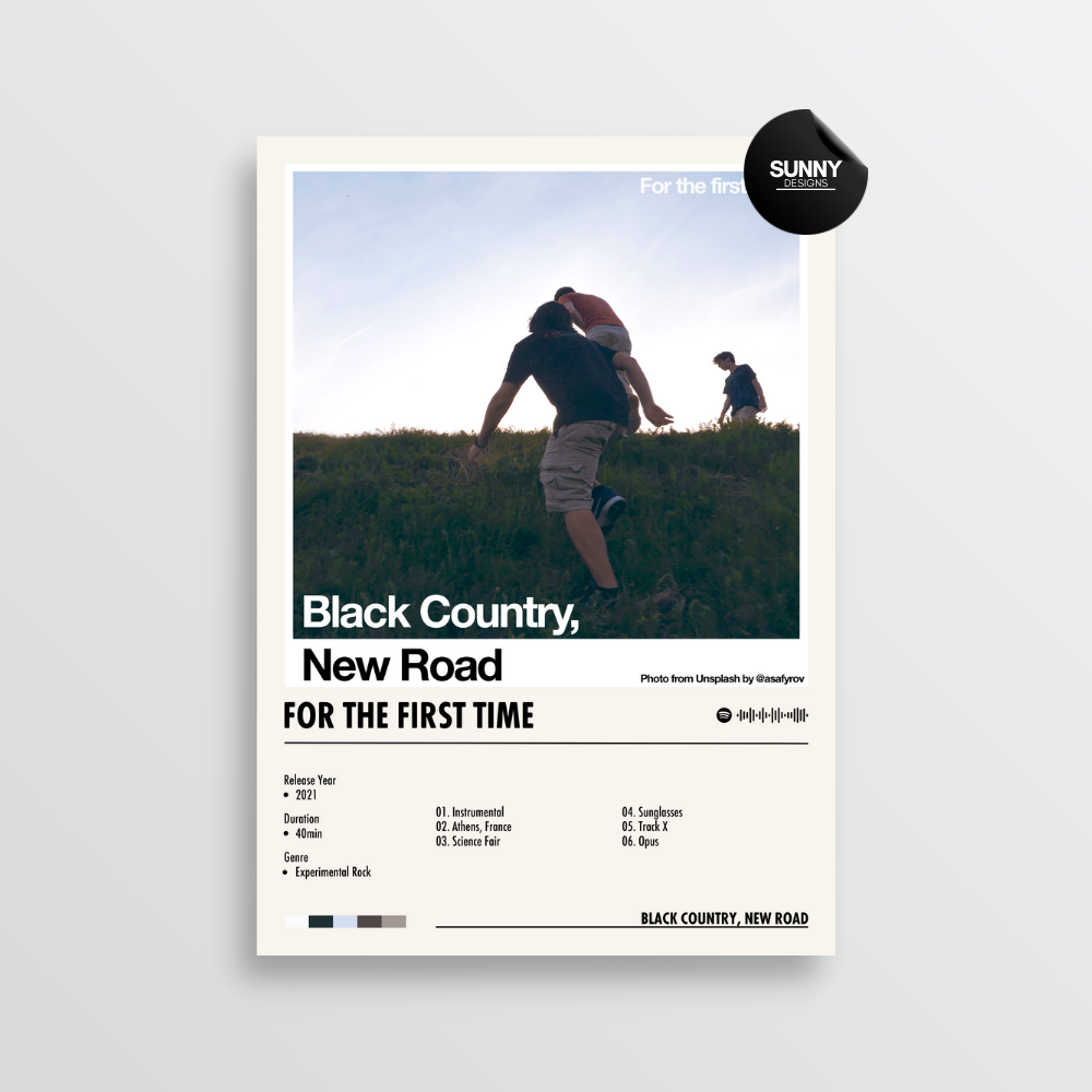 Black Country New Road For the first time merch custom album cover poster music poster personalized gifts poster mockup poster template album posters for wall Sunny Designs Poster 