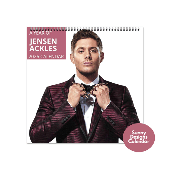 Jensen Ackles 2026 Wall Calendar - Sunny Designs Posters Celebrity Wall Art - Unique Gift - Celebrity Calendar Planner Desk