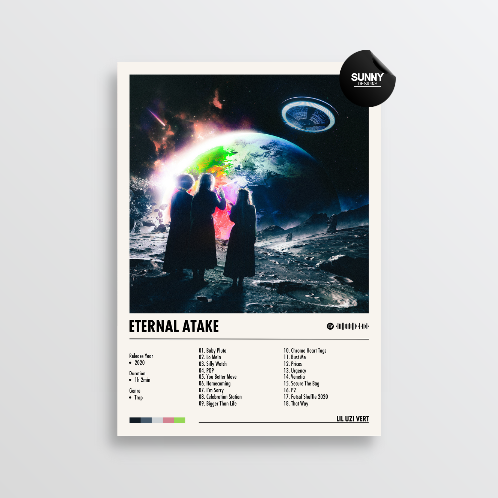 Lil Uzi Vert Eternal Atake merch custom album cover poster music poster personalized gifts poster mockup poster template Sunny Designs Poster 