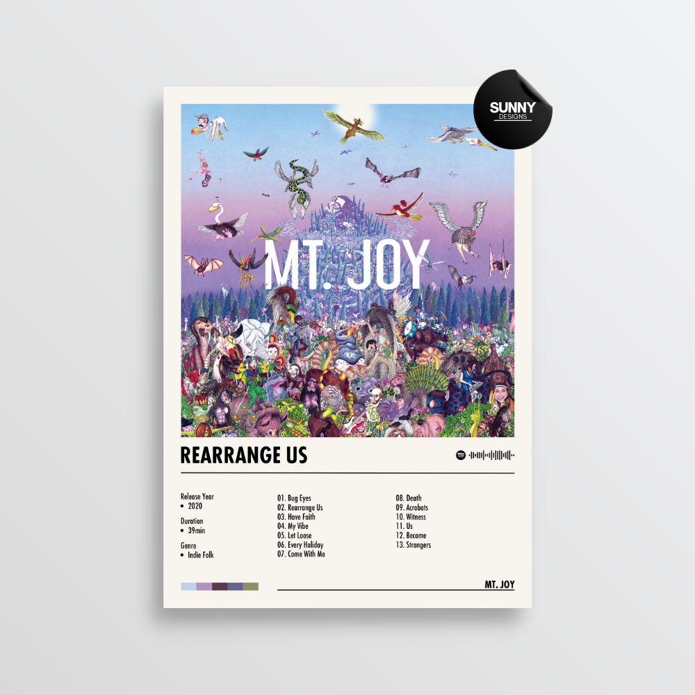 Mt. Joy Rearrange Us merch custom album cover poster music poster personalized gifts poster mockup poster template album posters for wall Sunny Designs Poster 