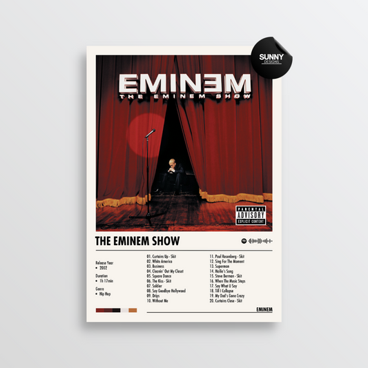 Eminem The Eminem Show merch custom album cover poster music poster personalized gifts poster mockup poster template album posters for wall Sunny Designs Poster 