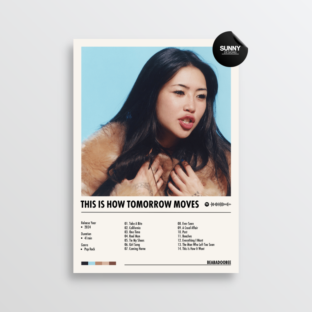 beabadoobee This Is How Tomorrow Moves merch custom album cover poster music poster personalized gifts poster mockup poster template album posters for wall Sunny Designs Poster
