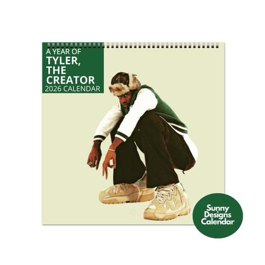 Tyler the Creator 2026 Wall Calendar - Sunny Designs Posters Celebrity Wall Art - Unique Gift - Celebrity Calendar Planner Desk