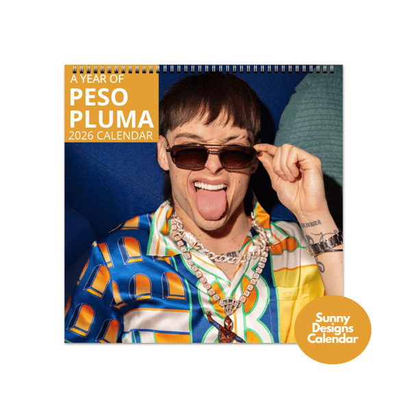 Peso Pluma 2026 Wall Calendar - Sunny Designs Posters Celebrity Wall Art - Unique Gift - Celebrity Calendar Planner Desk