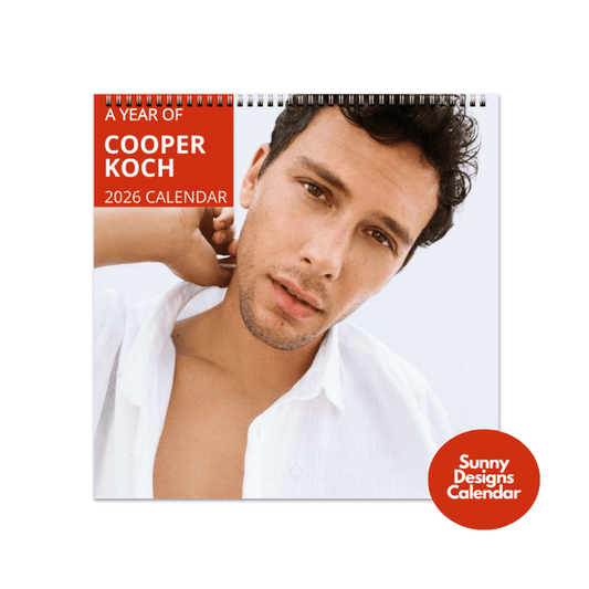 Cooper Koch 2026 Wall Calendar - Sunny Designs Posters Celebrity Wall Art - Unique Gift - Celebrity Calendar Planner Desk
