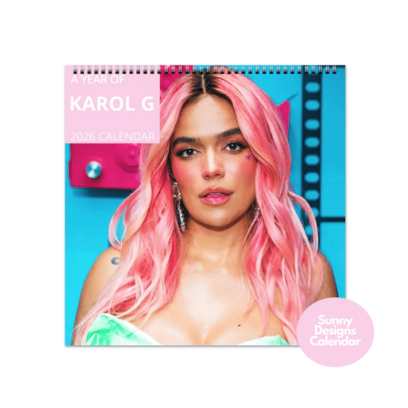 Karol G 2026 Wall Calendar - Sunny Designs Posters Celebrity Wall Art - Unique Gift - Celebrity Calendar Planner Desk