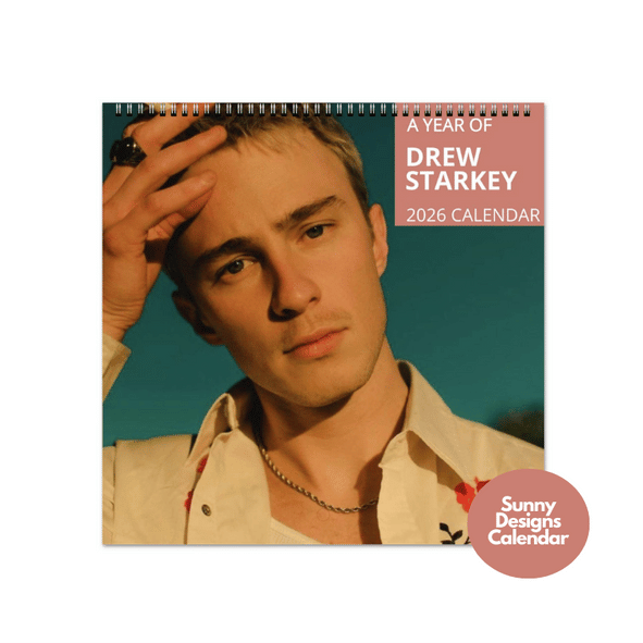 Drew Starkey 2026 Wall Calendar - Sunny Designs Posters Celebrity Wall Art - Unique Gift - Celebrity Calendar Planner Desk