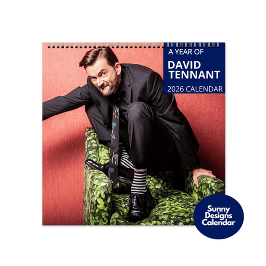 David Tennant 2026 Wall Calendar - Sunny Designs Posters Celebrity Wall Art - Unique Gift - Celebrity Calendar Planner Desk