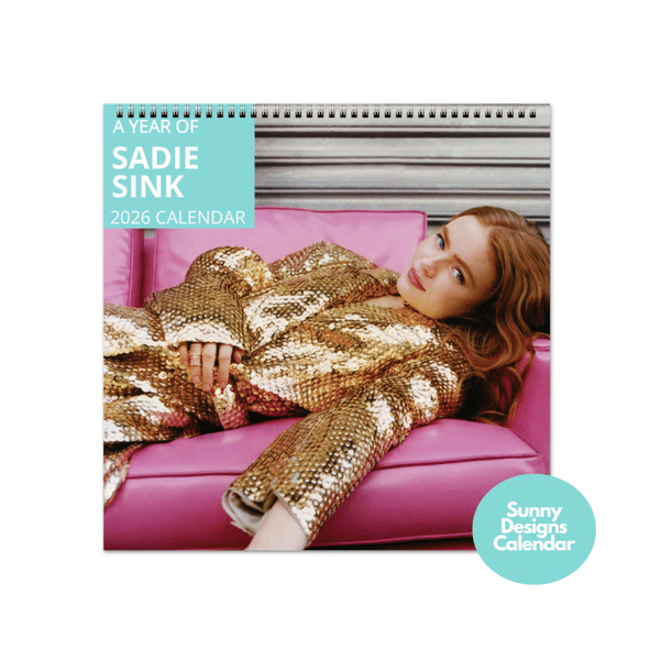 Sadie Sink 2026 Wall Calendar - Sunny Designs Posters Celebrity Wall Art - Unique Gift - Celebrity Calendar Planner Desk