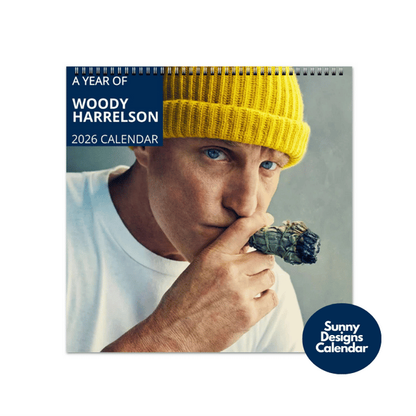 Woody Harrelson 2026 Wall Calendar - Sunny Designs Posters Celebrity Wall Art - Unique Gift - Celebrity Calendar Planner Desk