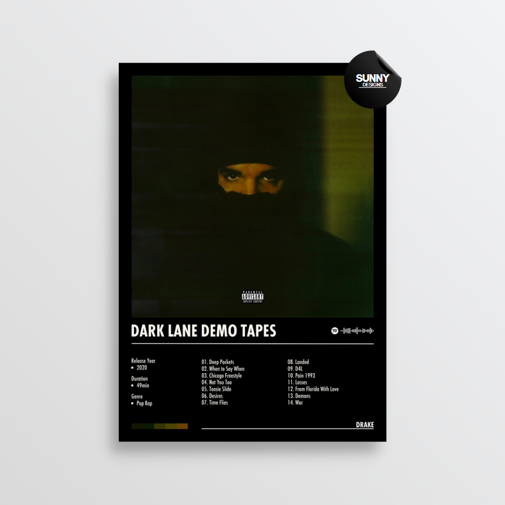 Drake - Dark Lane Demo Tapes merch custom album cover poster music poster personalized gifts poster mockup poster template Sunny Designs Poster