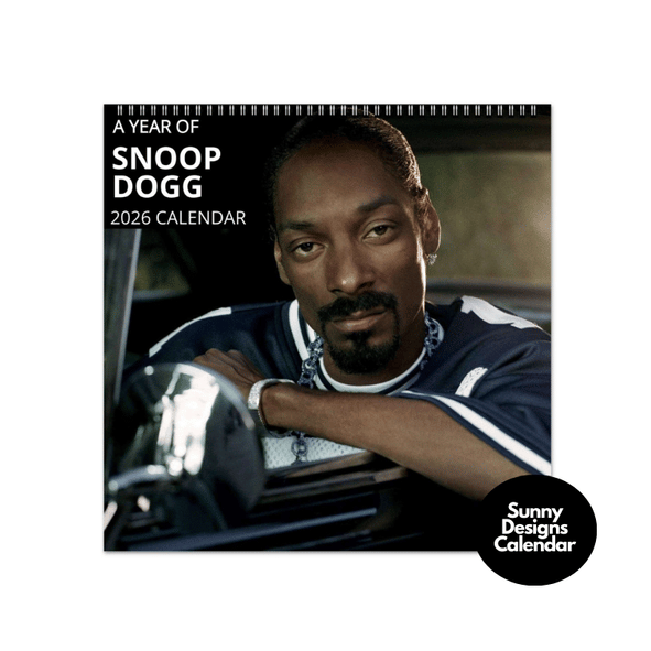 Snoop Dogg 2026 Wall Calendar - Sunny Designs Posters Celebrity Wall Art - Unique Gift - Celebrity Calendar Planner Desk