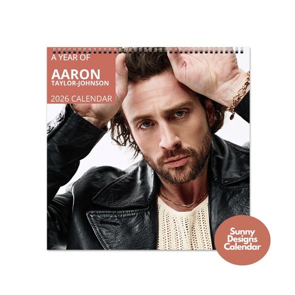 Aaron Taylor Johnson 2026 Wall Calendar - Sunny Designs Posters Celebrity Wall Art - Unique Gift - Celebrity Calendar Planner Desk