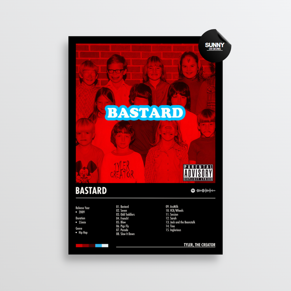 Tyler the Creator Bastard merch custom album cover poster music poster personalized gifts poster mockup poster template Sunny Designs Poster