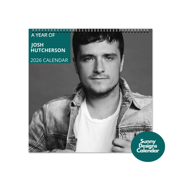 Josh Hutcherson 2026 Wall Calendar - Sunny Designs Posters Celebrity Wall Art - Unique Gift - Celebrity Calendar Planner Desk