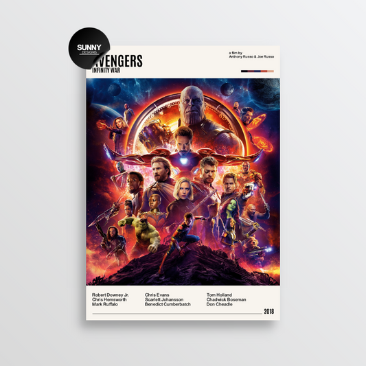 Avengers Infinity War minimalist movie film TV show serie poster. Ontdek onze collectie minimalistische filmposters en tv-serieposters, perfect voor liefhebbers van stijlvolle wanddecoratie. Deze unieke kunstwerken zijn een must-have voor filmliefhebbers en voegen een moderne touch toe aan elk interieur.