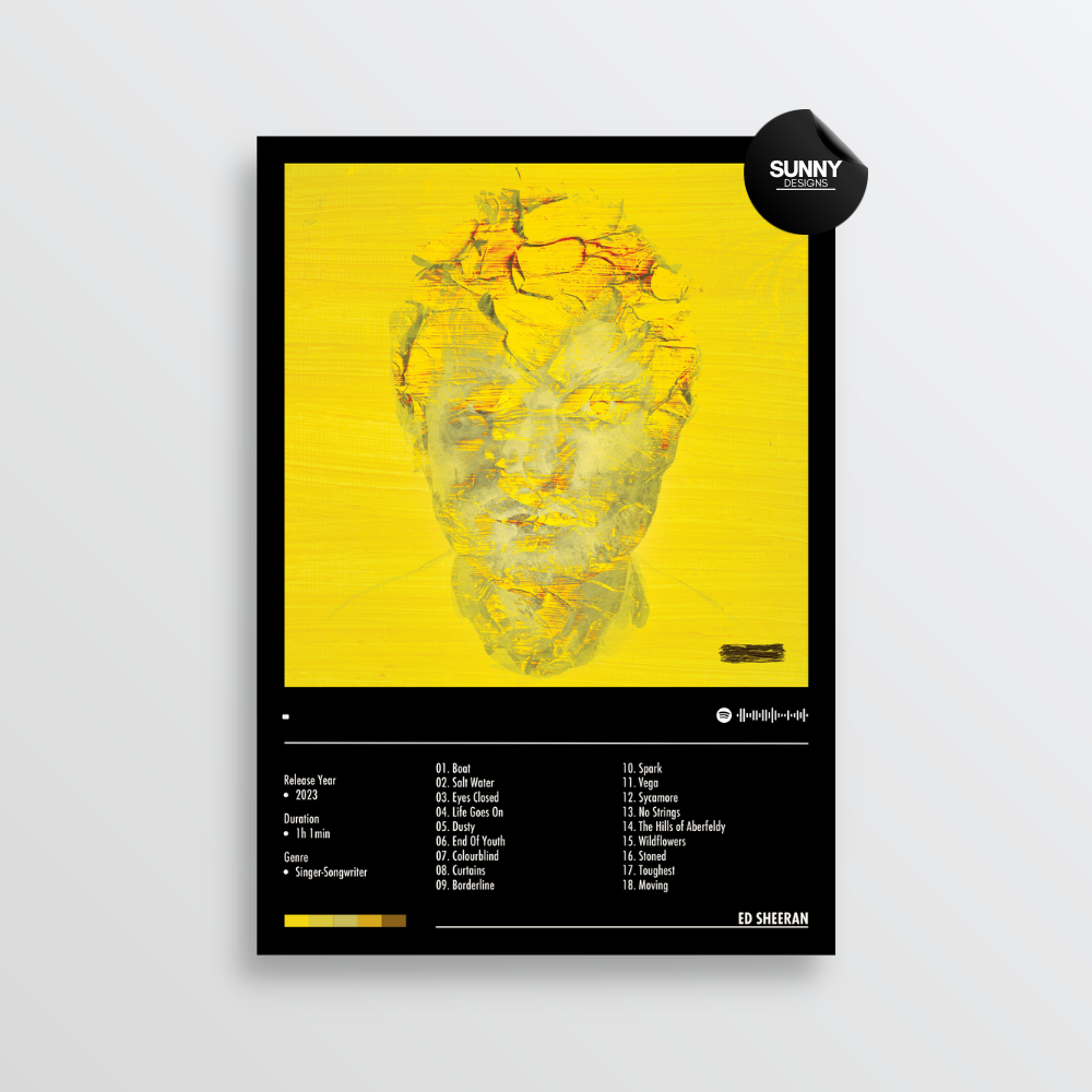 Ed Sheeran - Minus merch custom album cover poster music poster personalized gifts poster mockup poster template Sunny Designs Poster 