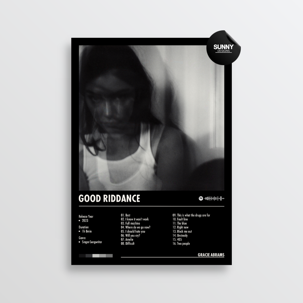 Gracie Abrams Good Riddance merch custom album cover poster music poster personalized gifts poster mockup poster template album posters for wall Sunny Designs Poster 