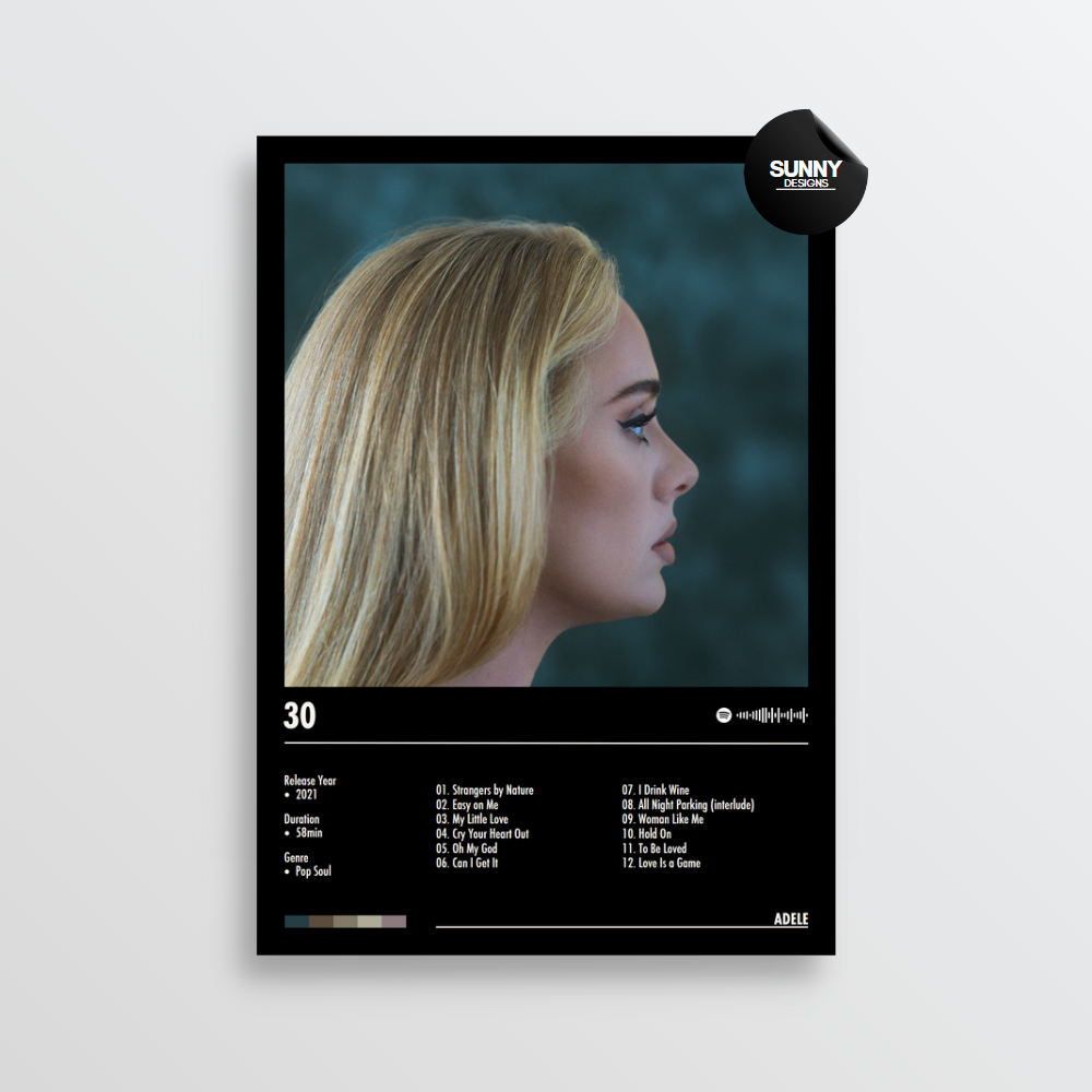 Adele 30 merch custom album cover poster music poster personalized gifts poster mockup poster template Sunny Designs Poster 