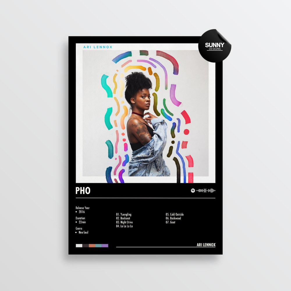 Ari Lennox PHO merch custom album cover poster music poster personalized gifts poster mockup poster template album posters for wall Sunny Designs Poster
