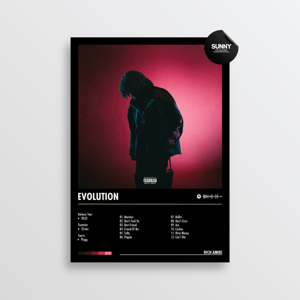 Evolution Evolution Album Rich Amiri - Evolution | Album Cover Poster – Sunny Designs Posters
