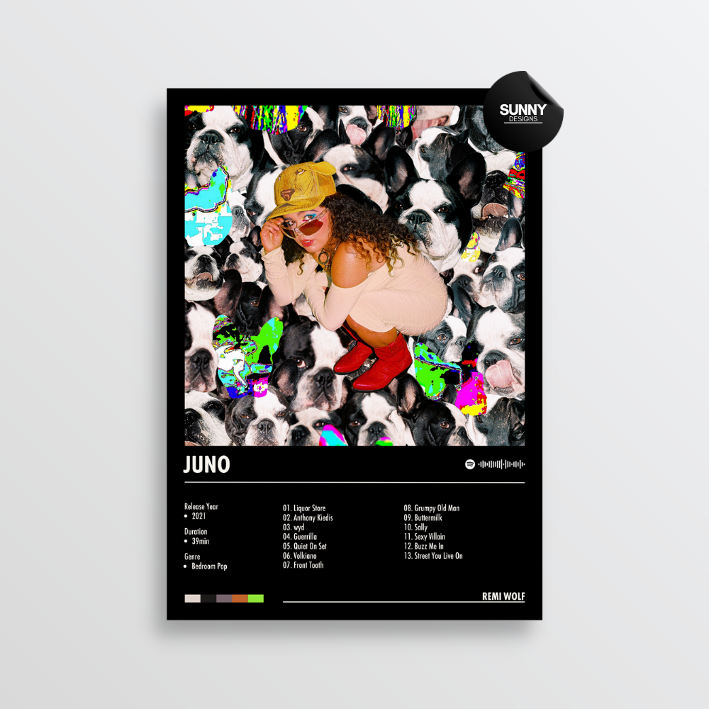 Remi Wolf Juno merch custom album cover poster music poster personalized gifts poster mockup poster template album posters for wall Sunny Designs Poster
