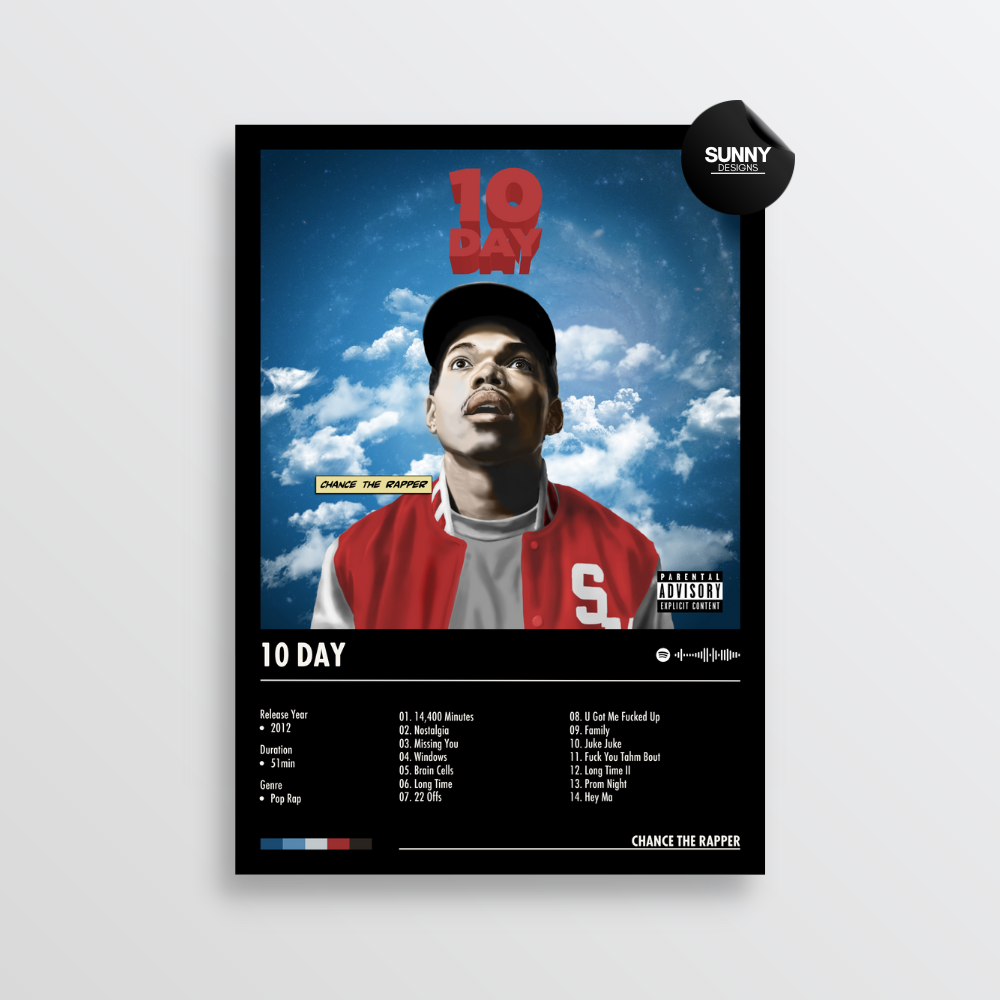Chance the Rapper - 10 Day | Album Cover Poster – Sunny Designs Posters