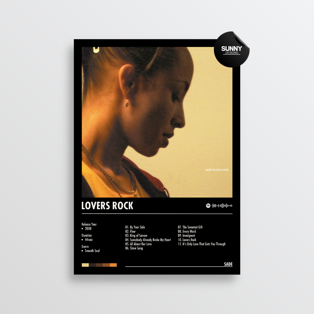 Sade Lovers Rock merch custom album cover poster music poster personalized gifts poster mockup poster template album posters for wall Sunny Designs Poster 