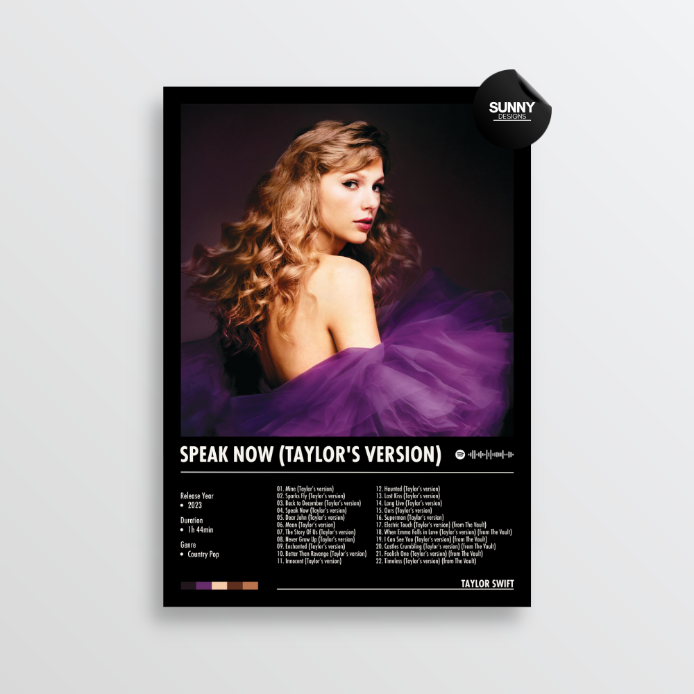 Taylor Swift Speak Now (Taylor's Version) merch custom album cover poster music poster personalized gifts poster mockup poster template Sunny Designs Poster 