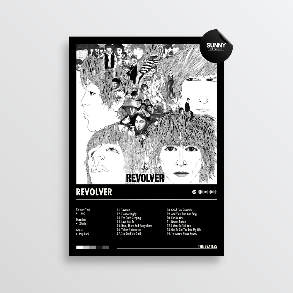 The Beatles Revolver merch custom album cover poster music poster personalized gifts poster mockup poster template album posters for wall Sunny Designs Poster 