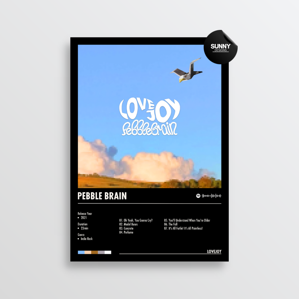 Lovejoy Pebble Brain merch custom album cover poster music poster personalized gifts poster mockup poster template album posters for wall Sunny Designs Poster 