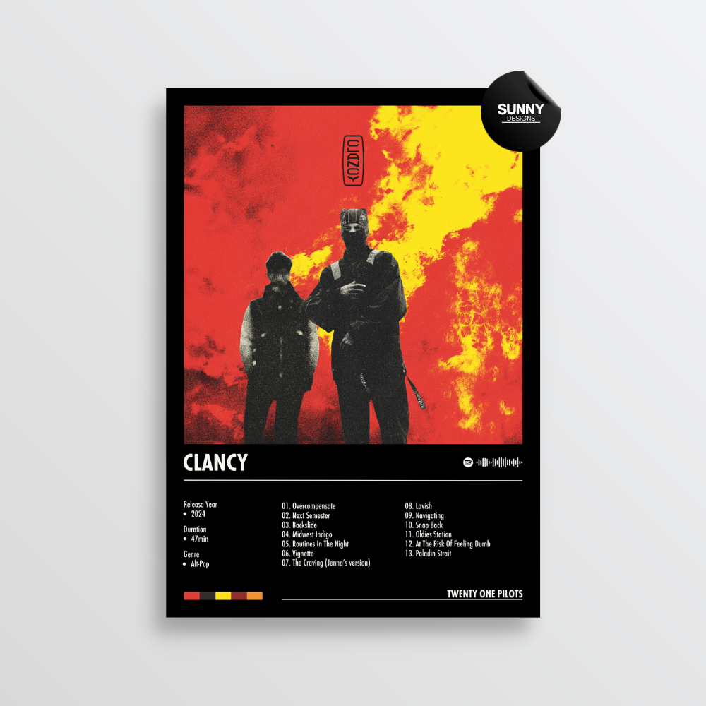 twenty one pilots Clancy merch custom album cover poster music poster personalized gifts poster mockup poster template album posters for wall Sunny Designs Poster
