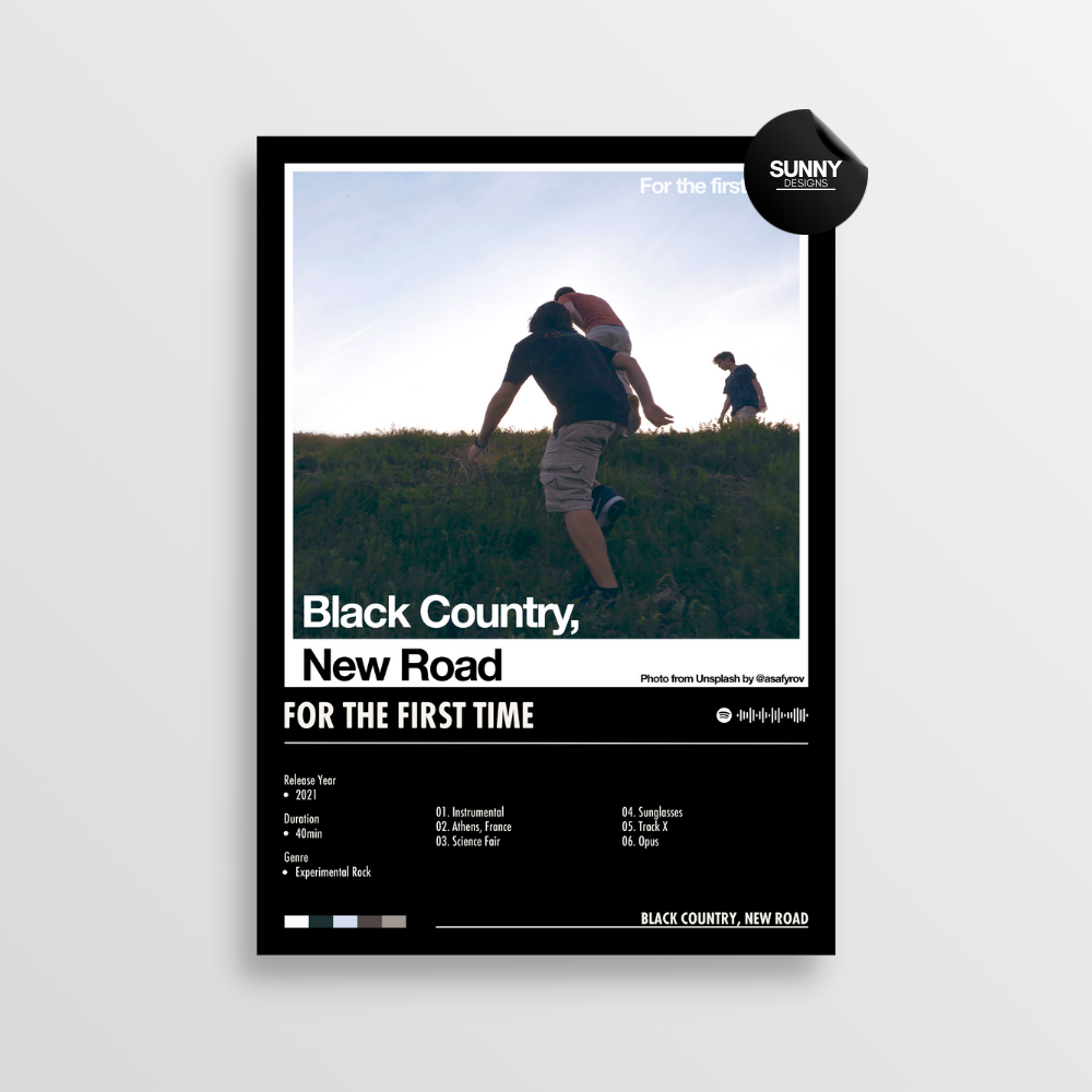 Black Country New Road For the first time merch custom album cover poster music poster personalized gifts poster mockup poster template album posters for wall Sunny Designs Poster 