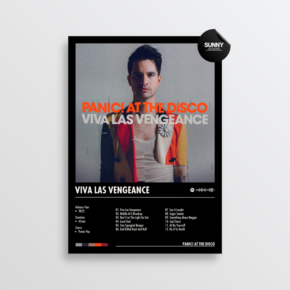 Panic at the Disco Viva Las Vengeance merch custom album cover poster music poster personalized gifts poster mockup poster template album posters for wall Sunny Designs Poster 