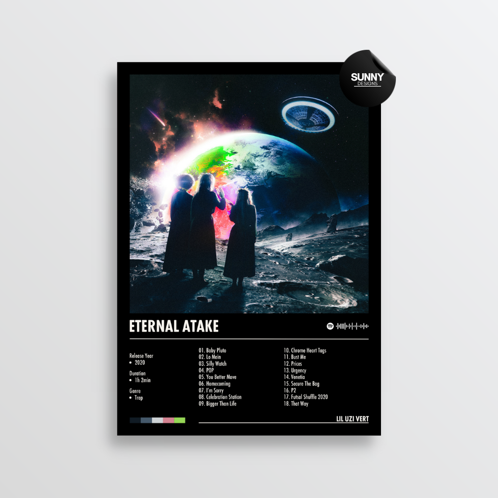 Lil Uzi Vert Eternal Atake merch custom album cover poster music poster personalized gifts poster mockup poster template Sunny Designs Poster 