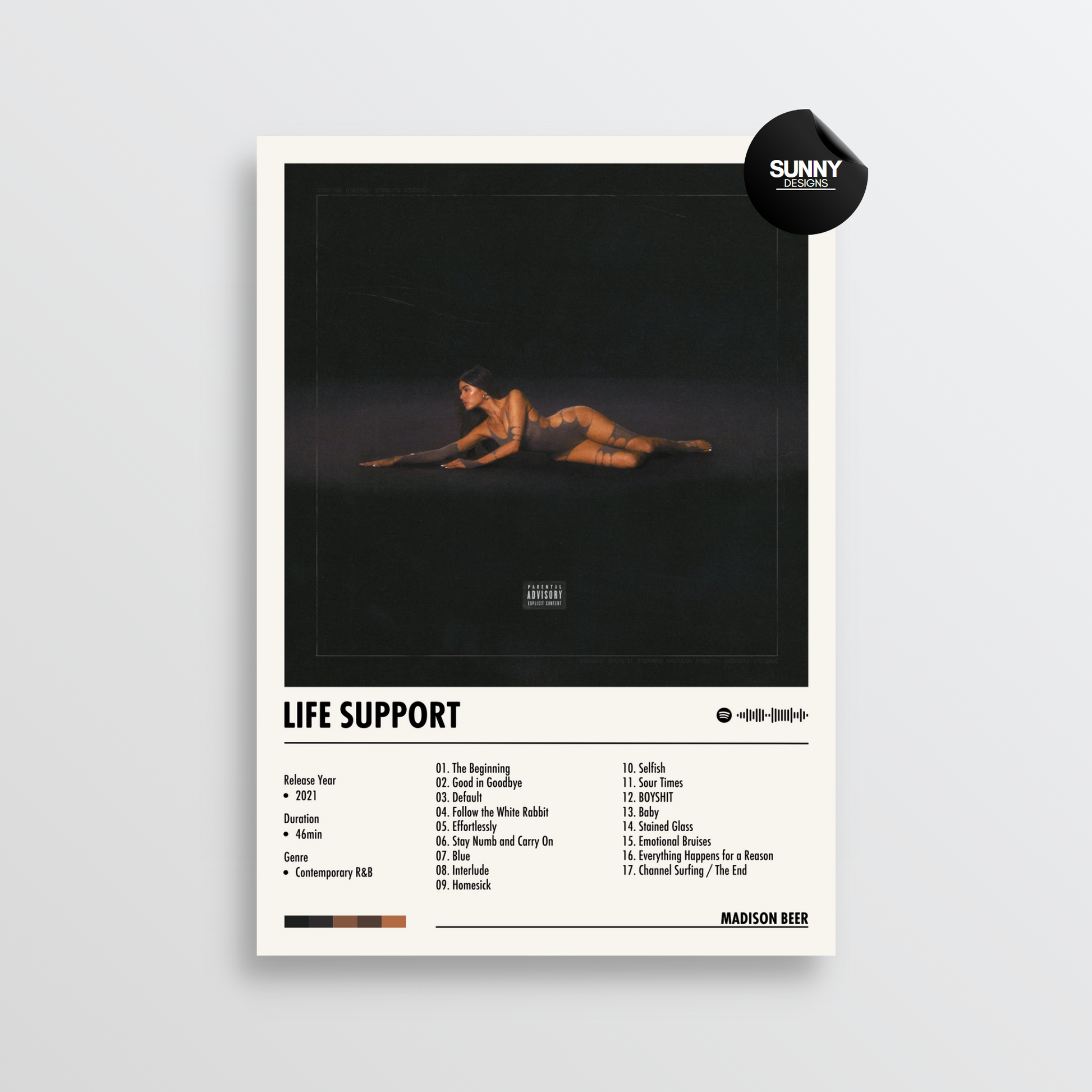 Madison Beer Life Support merch custom album cover poster music poster personalized gifts poster mockup poster template Sunny Designs Poster 