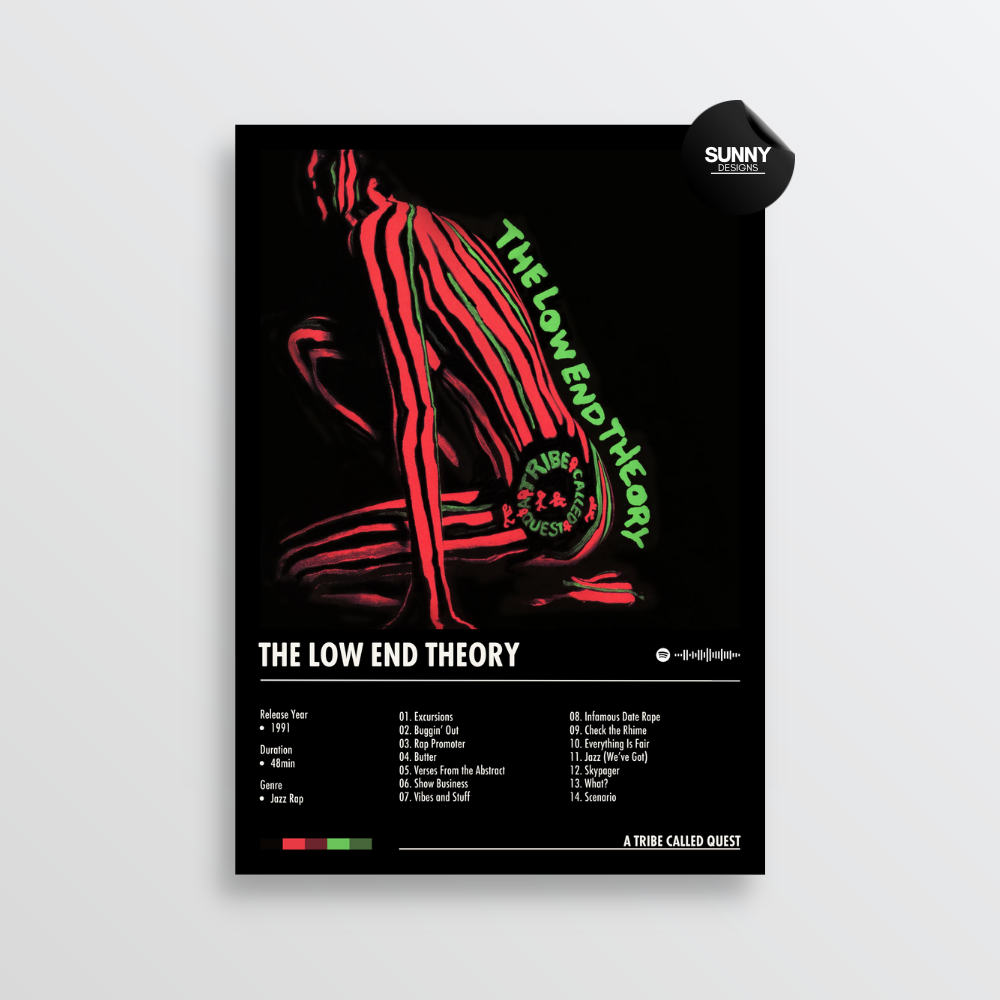 A Tribe Called Quest The Low End Theory merch custom album cover poster music poster personalized gifts poster mockup poster template album posters for wall Sunny Designs Poster 