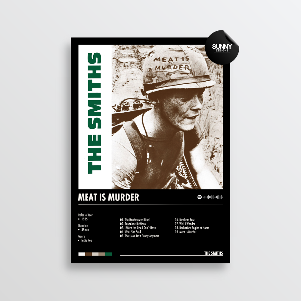 The Smiths Meat Is Murder merch custom album cover poster music poster personalized gifts poster mockup poster template album posters for wall Sunny Designs Poster
