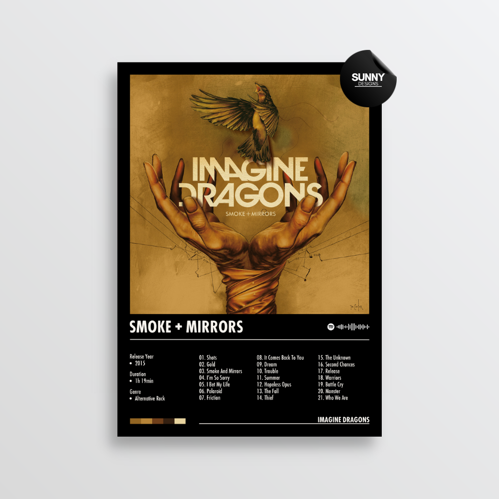 Imagine Dragons Smoke + Mirrors (Deluxe) merch custom album cover poster music poster personalized gifts poster mockup poster template album posters for wall Sunny Designs Poster 