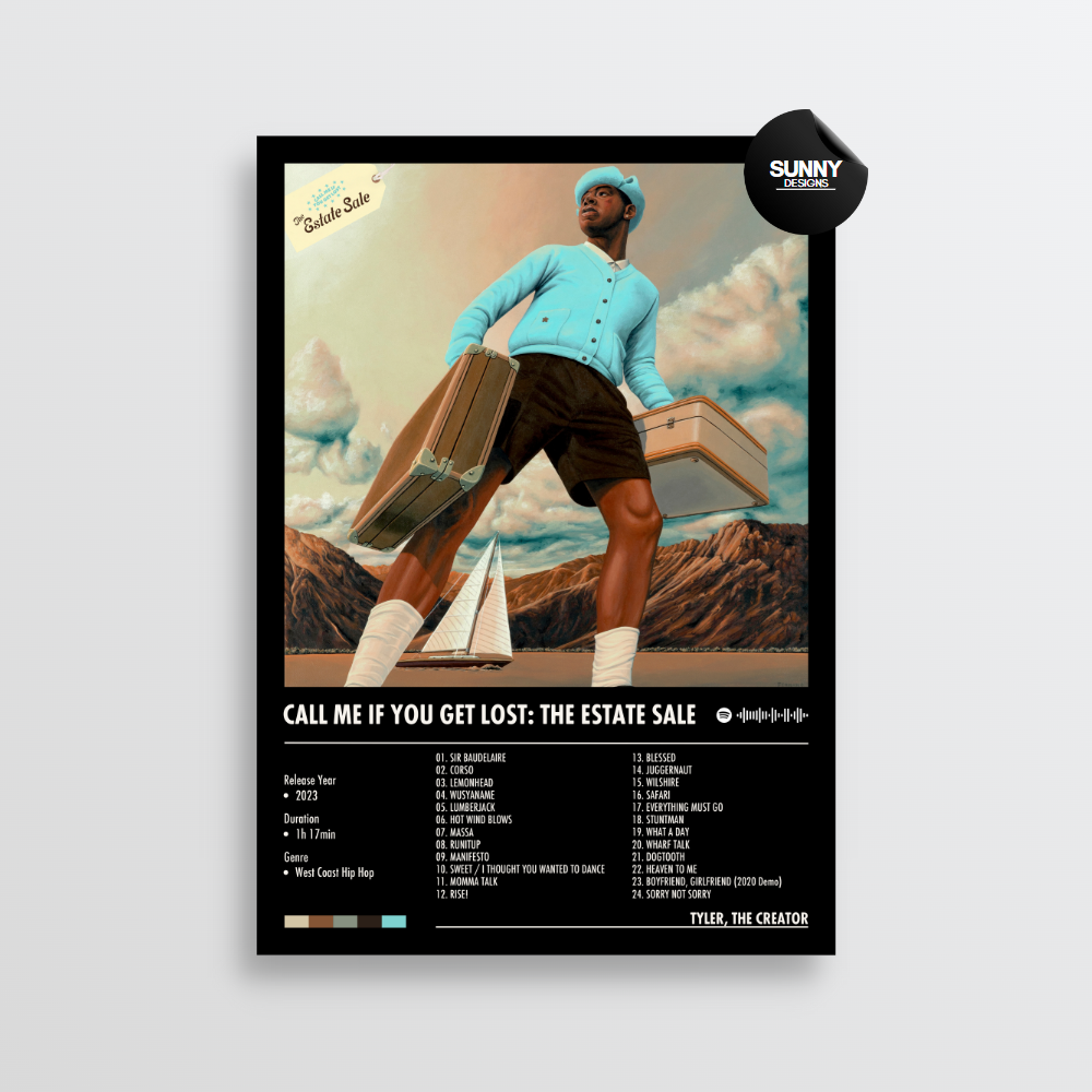 Tyler the Creator CALL ME IF YOU GET LOST: The Estate Sale merch custom album cover poster music poster personalized gifts poster mockup poster template Sunny Designs Poster