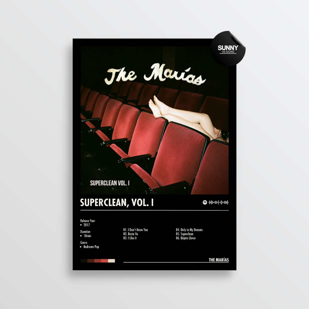 The Marias Superclean Vol. I merch custom album cover poster music poster personalized gifts poster mockup poster template album posters for wall Sunny Designs Poster 